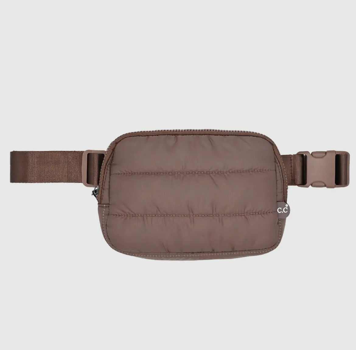 Puffer Belt Bag - Brown