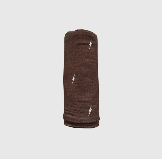 Brown Lightning Bamboo Swaddle