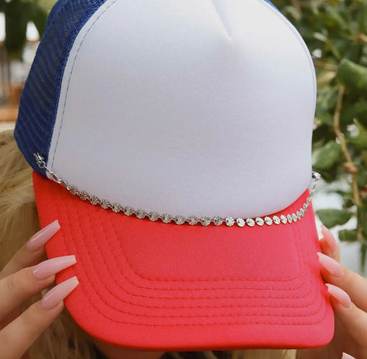 Sunburst Hat Chain - Silver