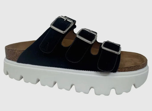 Sasha Platform Sandals - Black