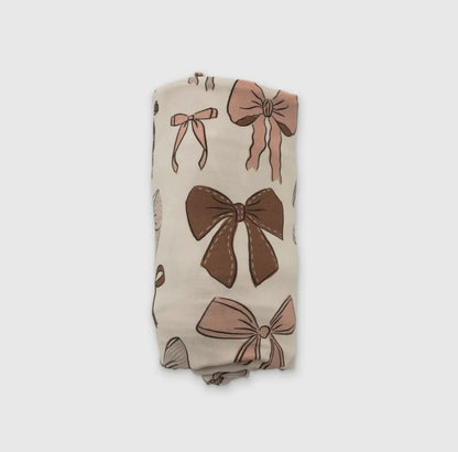 Neutral Bows Bamboo Swaddle