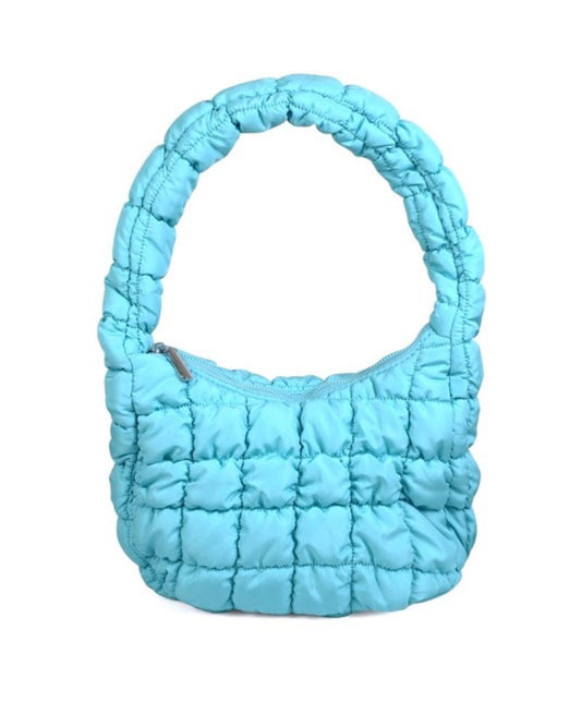 Mini Quilted Purse - Sky Blue