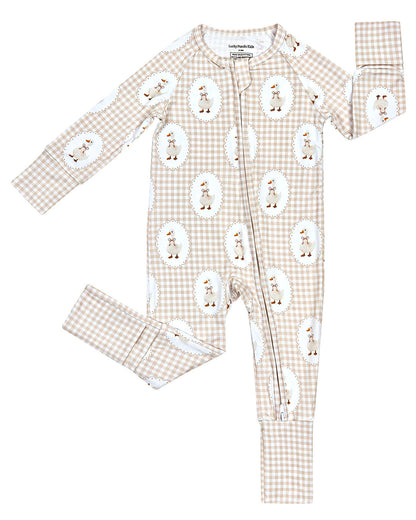 Bamboo Zip Romper | Gingham & Goose