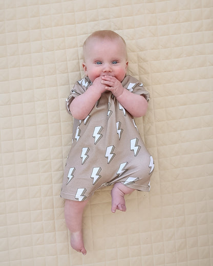 Cotton Romper | Electric Beige