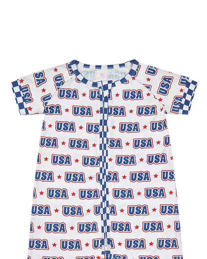 Bamboo Shorty Romper | USA