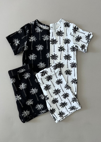 Bamboo Shorts Set | Palm Style White