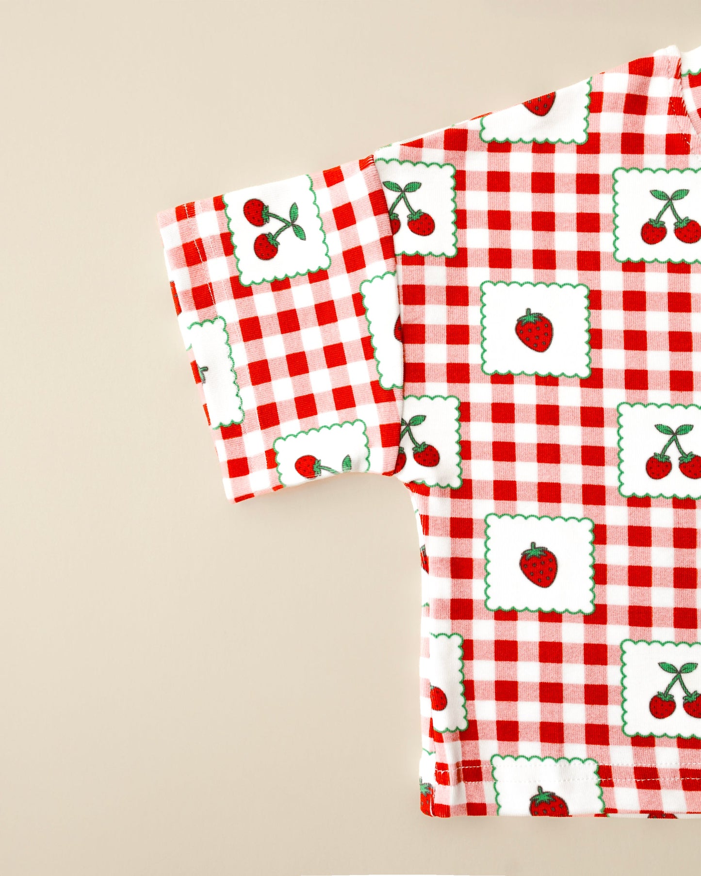 Shorts Set | Strawberry Gingham