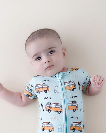 Bamboo Shorty Romper | Retro Beach