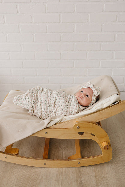 Pink Petal Floral Bamboo Stretch Swaddle