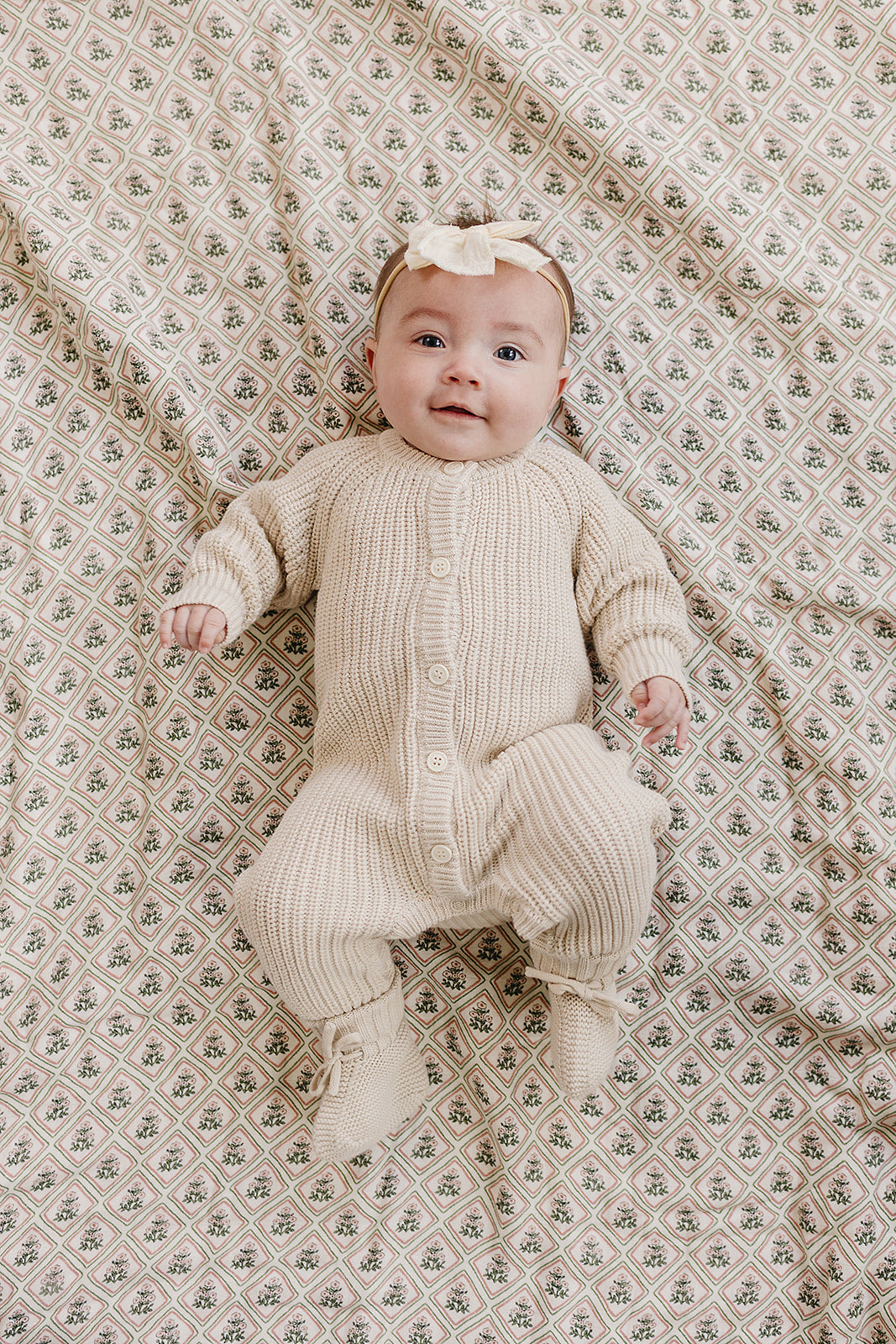 Oatmeal Knit Button Romper