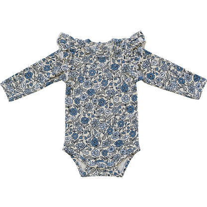 Bluebell Ruffle Sleeve Pointelle Bamboo Bodysuit