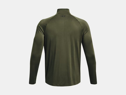 UA Tech Men's 1/2 Zip Long Sleeve - Marine OD Green/Black