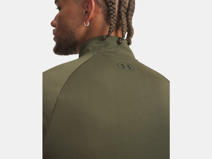 UA Tech Men's 1/2 Zip Long Sleeve - Marine OD Green/Black