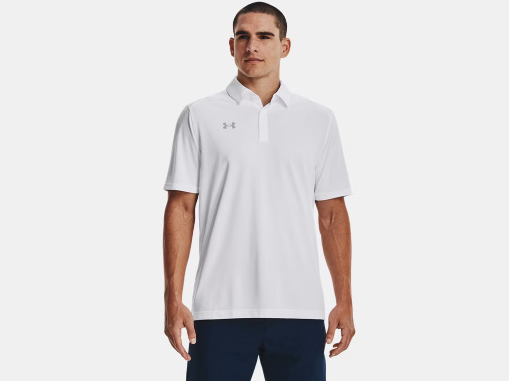 UA Tech Men's Team Polo - White/Mod Gray