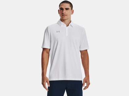 UA Tech Men's Team Polo - White/Mod Gray