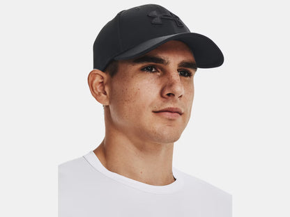 UA Blitzing Low Men's Stretch Fit Cap - Black/Black