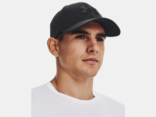UA Blitzing Low Men's Stretch Fit Cap - Black/Black