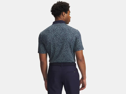 UA Matchplay Printed Men's Polo - Midnight Navy/Jasper Blue