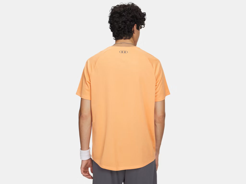 UA Tech Textured Men's Short Sleeve - Orange Bloc/Castlerock