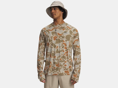UA Fish Elite Printed Men's Long Sleeve - City Khaki/Green