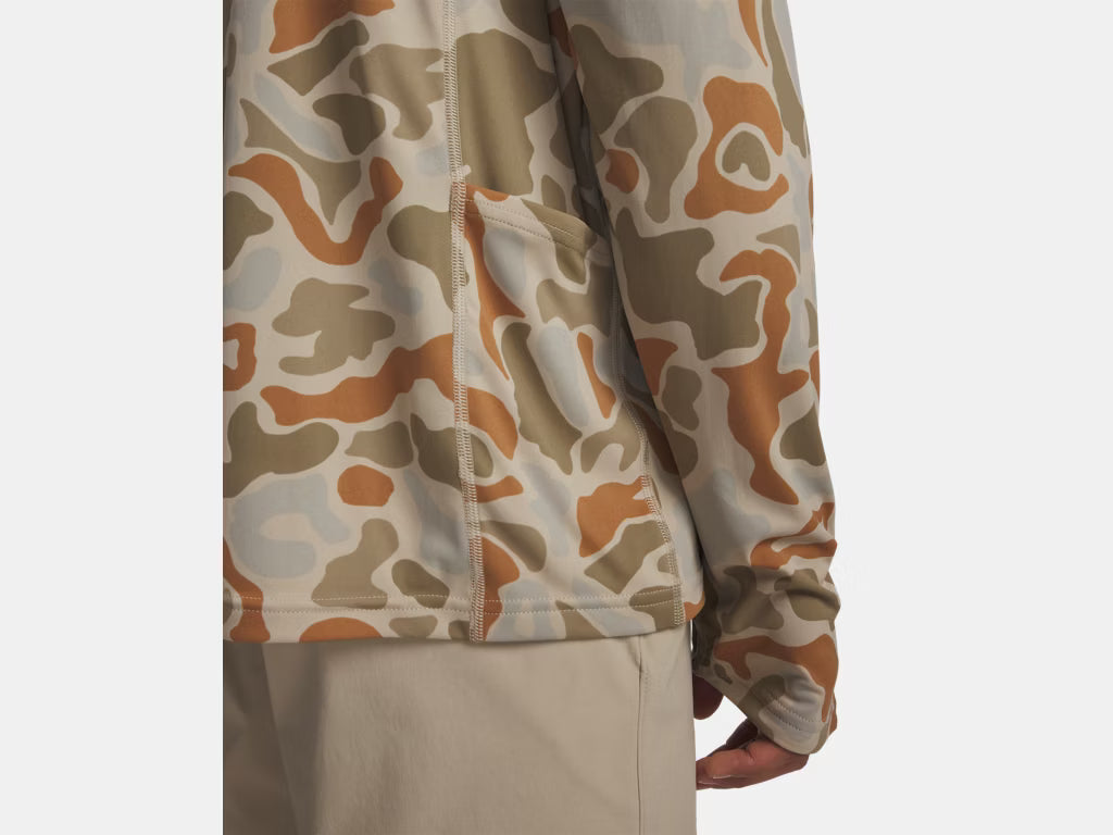 UA Fish Elite Printed Men's Long Sleeve - City Khaki/Green