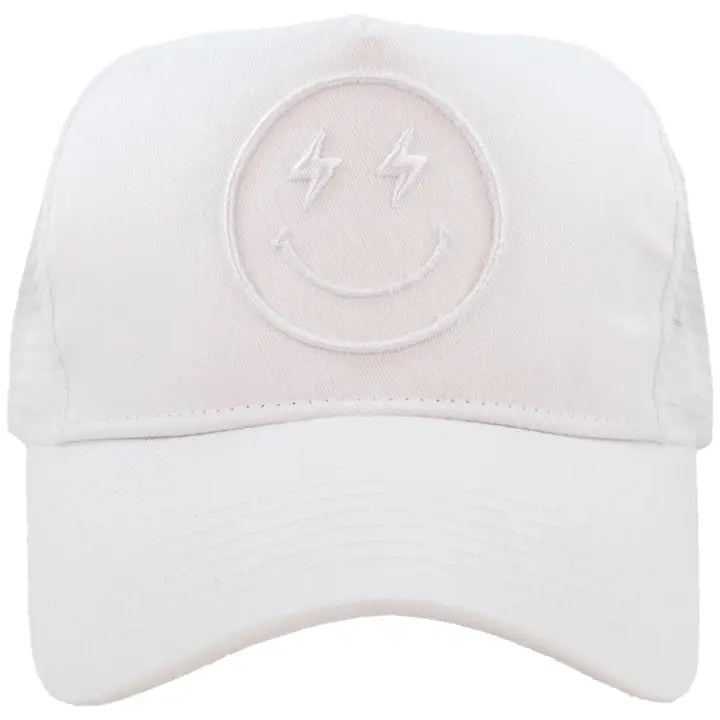 White Lightning Happy Face Trucker Hat