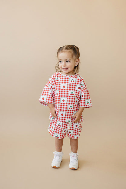 Shorts Set | Strawberry Gingham
