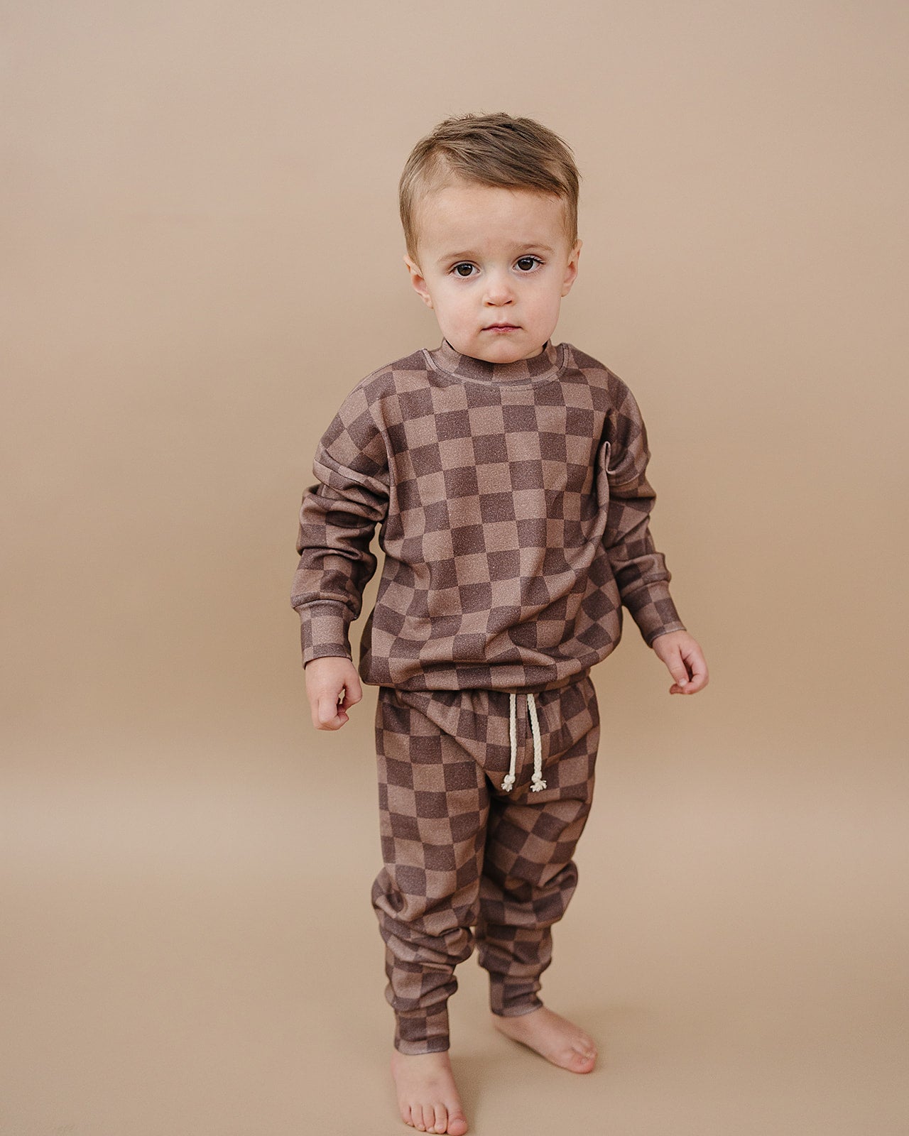 Jogger Set | Espresso Checkered