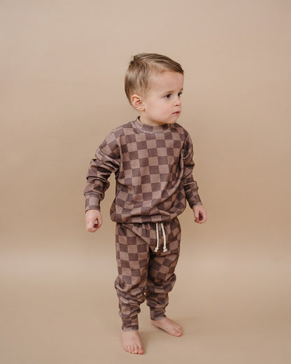 Jogger Set | Espresso Checkered