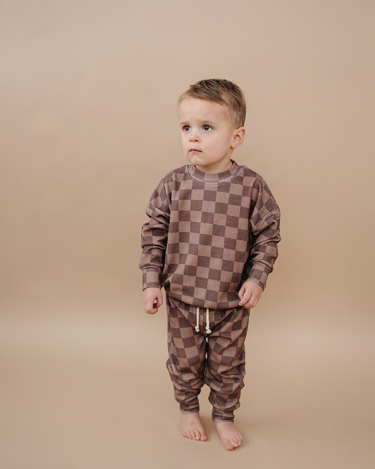 Jogger Set | Espresso Checkered