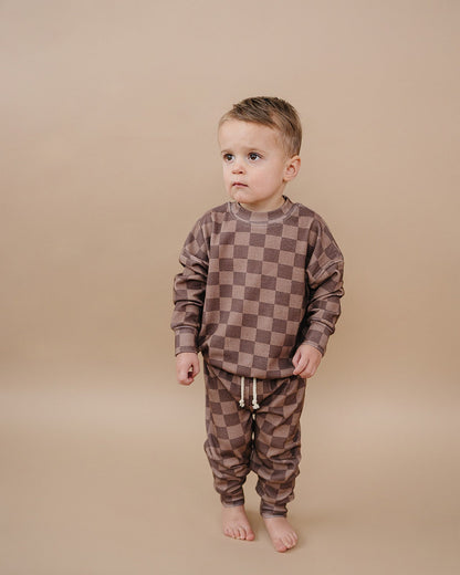 Jogger Set | Espresso Checkered