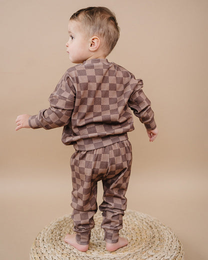 Jogger Set | Espresso Checkered