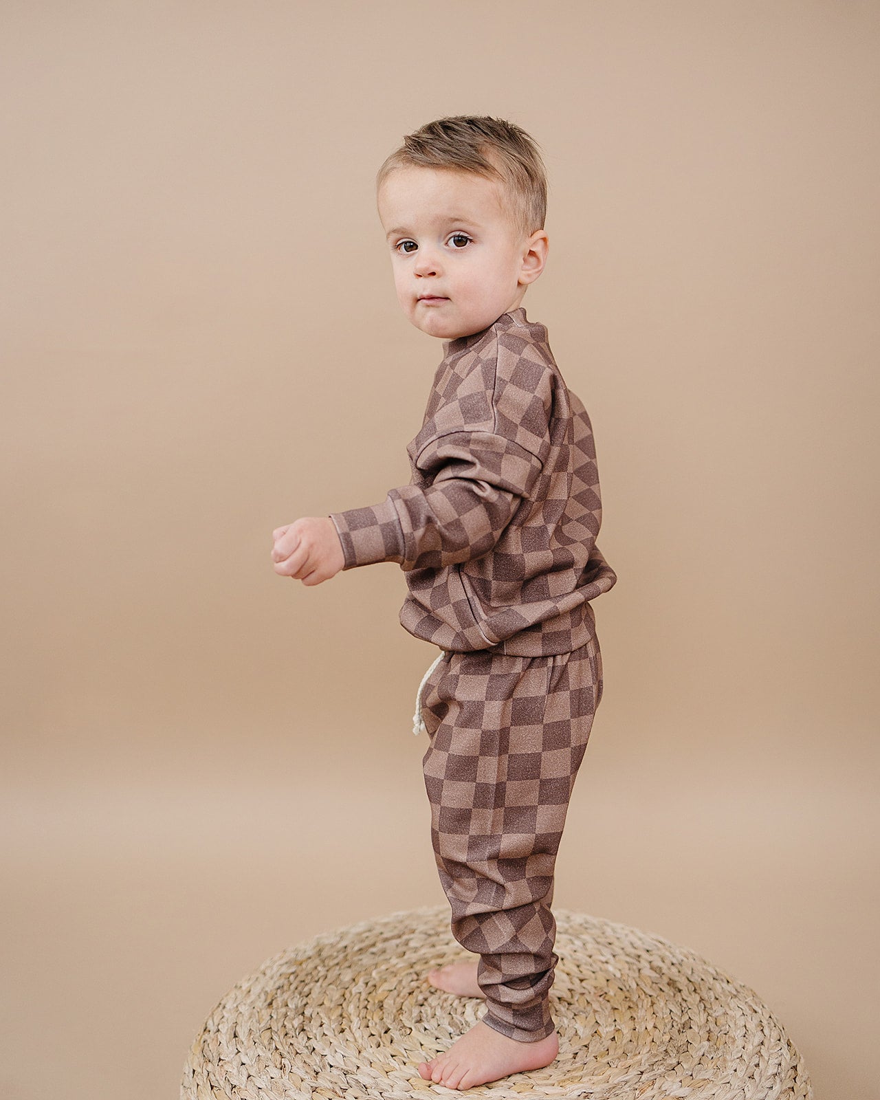 Jogger Set | Espresso Checkered