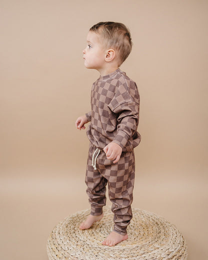 Jogger Set | Espresso Checkered