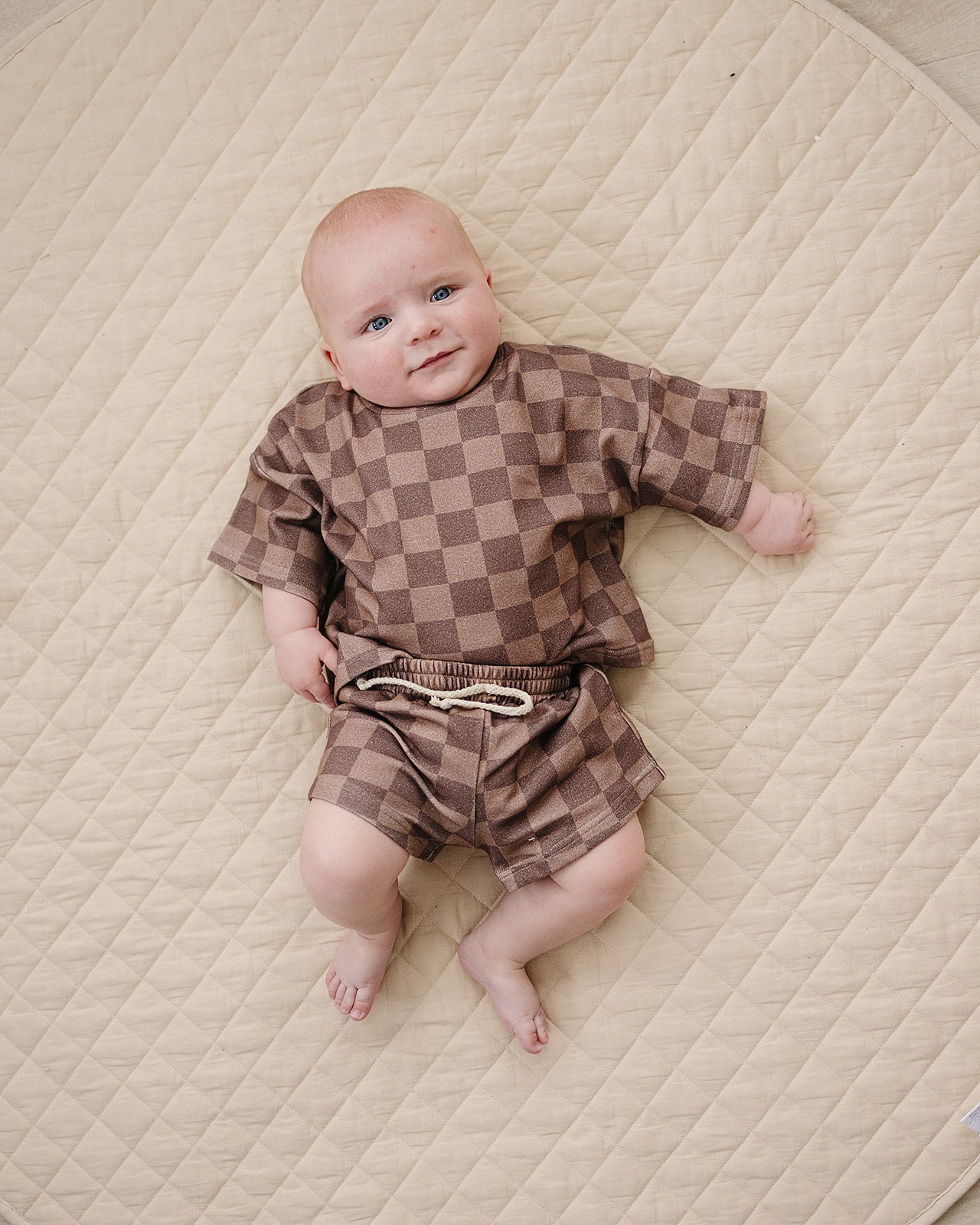 Shorts Set | Espresso Checkered