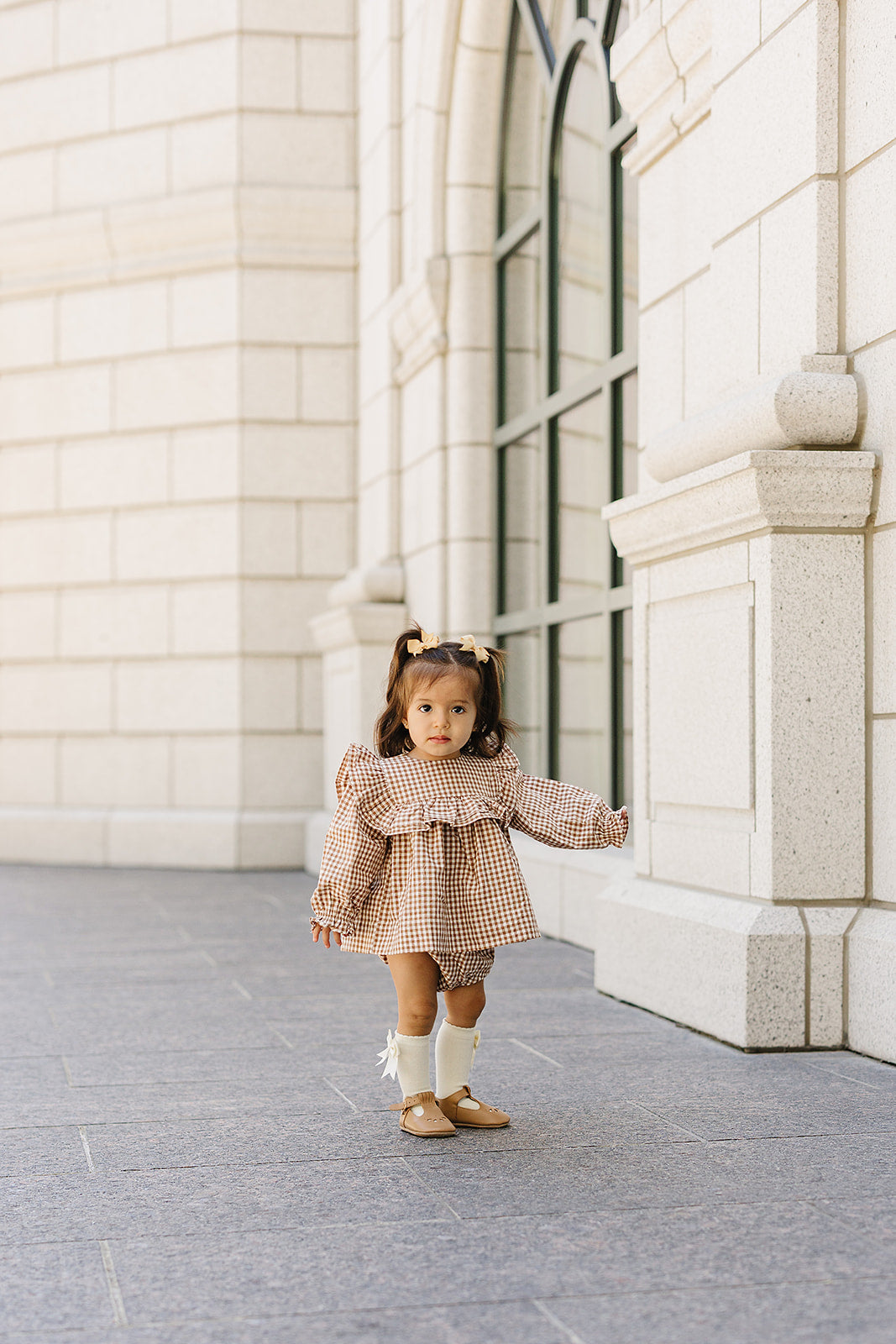 Gingham Ruffle Bloomer Set