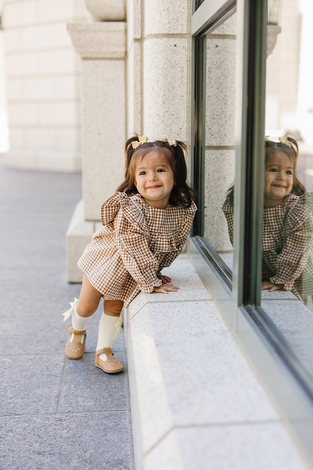 Gingham Ruffle Bloomer Set