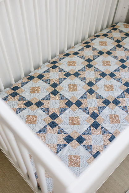 Patchwork Print Muslin Crib Sheet