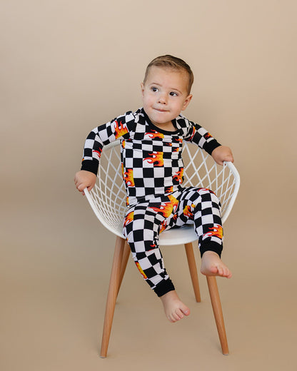 Bamboo Two Piece Set | Checker Blaze