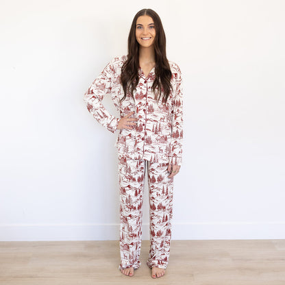 Adult Holiday Toile Lounge Set