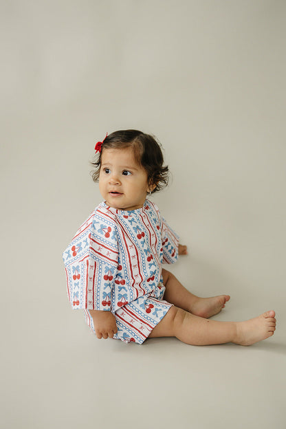 Shorts Set | Cherries & Stripes