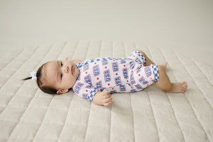 Bamboo Shorty Romper | USA