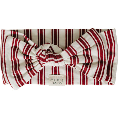 Red Stripe Bamboo Head Wrap