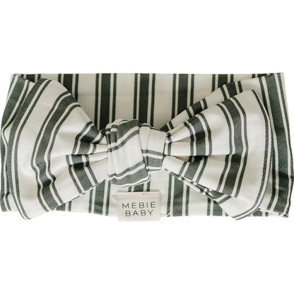 Green Stripe Bamboo Head Wrap