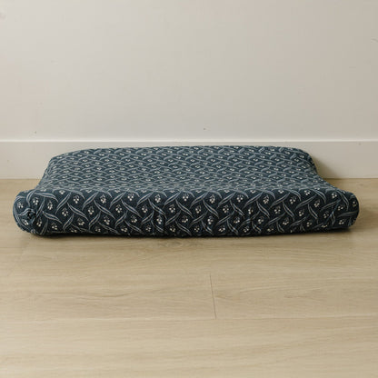 Navy Berry Muslin Changing Pad Cover