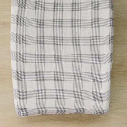 Coastal Plaid Muslin Changing Pad Cover