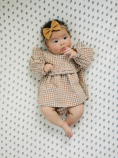 Gingham Ruffle Bloomer Set