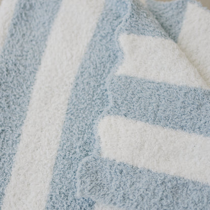 Blue Stripe Plush Blanket