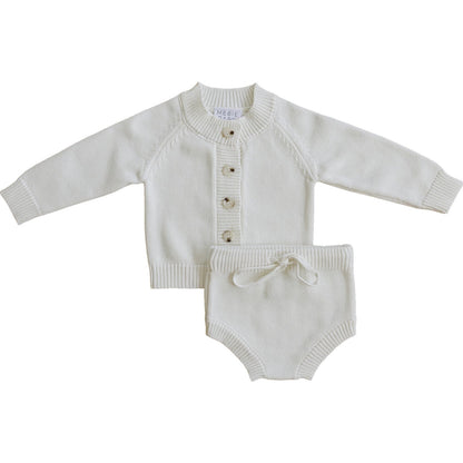 White Knit Bloomer Set