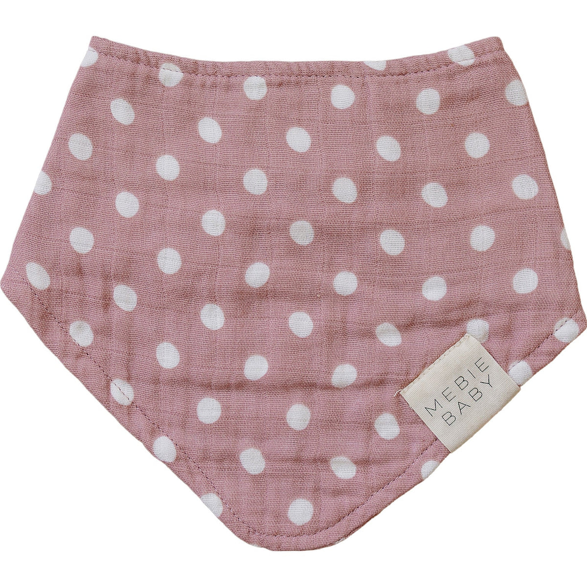 Pink Polka Dot Classic Muslin Bib
